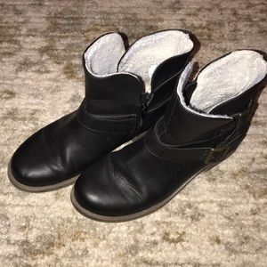 EUC black biker boots